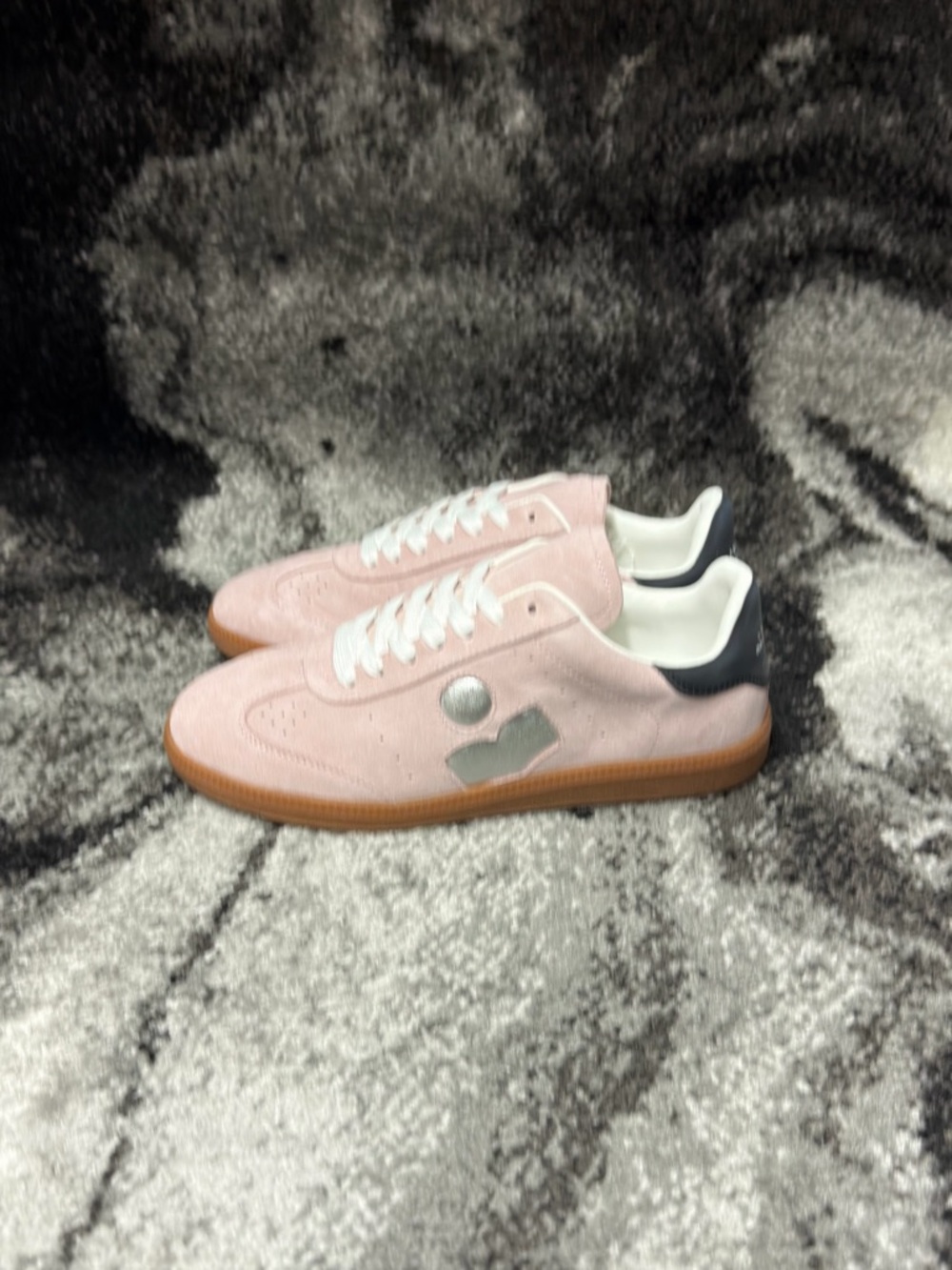 Isabel Marant Women’s Bryce Lace Sneaker White Pink Size 39 40 - Picture 5 of 6